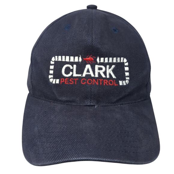 Clark Pest Control Strapback Hat Blue One Size Embroidered Wear Guard - Picture 1 of 9